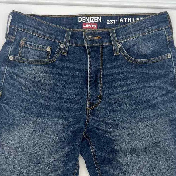Denizen‎ Men's Levi's 231 Athletic Fit Denim Blue Jeans W30 X L32 Cotton Work - Picture 3 of 12
